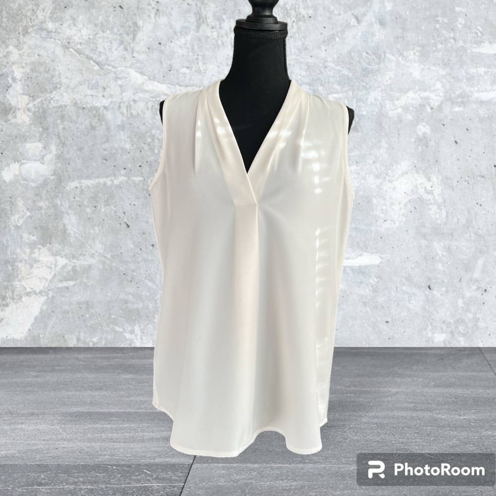 Calvin Klein Ivory Sleeveless Blouse